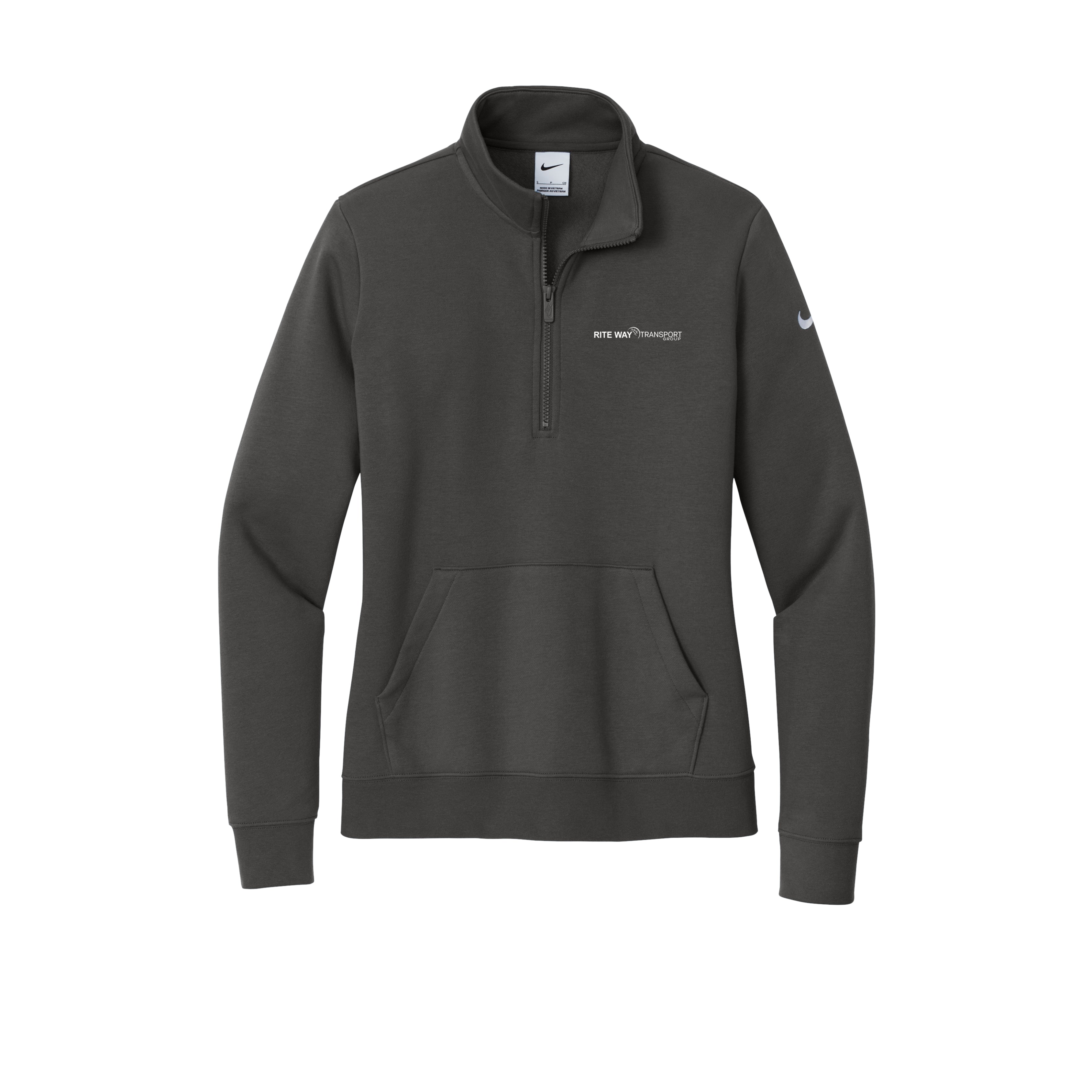 Rite Way Transport Nike Women's Club Fleece Sleeve Swoosh 1/2-Zip