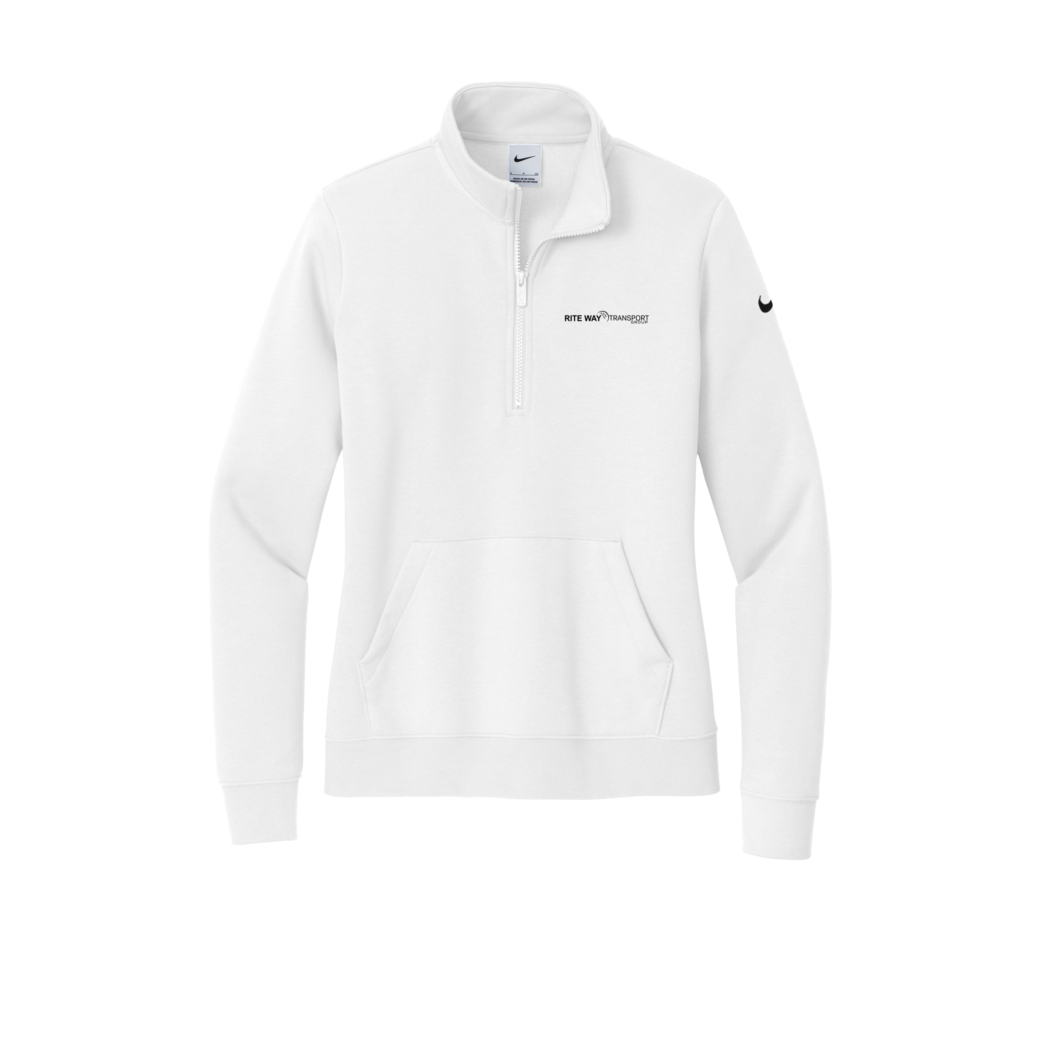 Rite Way Transport Nike Women's Club Fleece Sleeve Swoosh 1/2-Zip