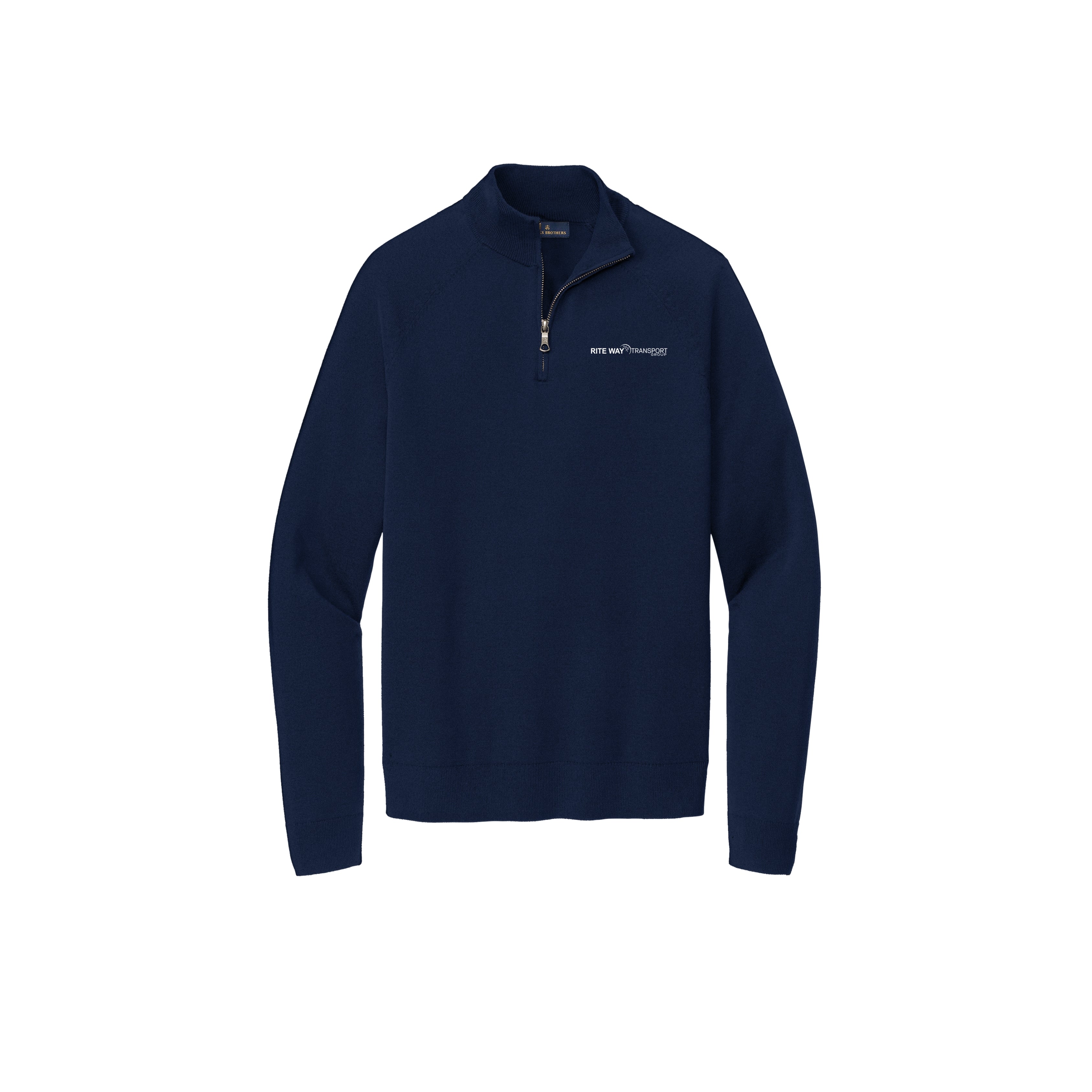Rite Way Transport Brooks Brothers® Cotton Stretch 1/4-Zip Sweater