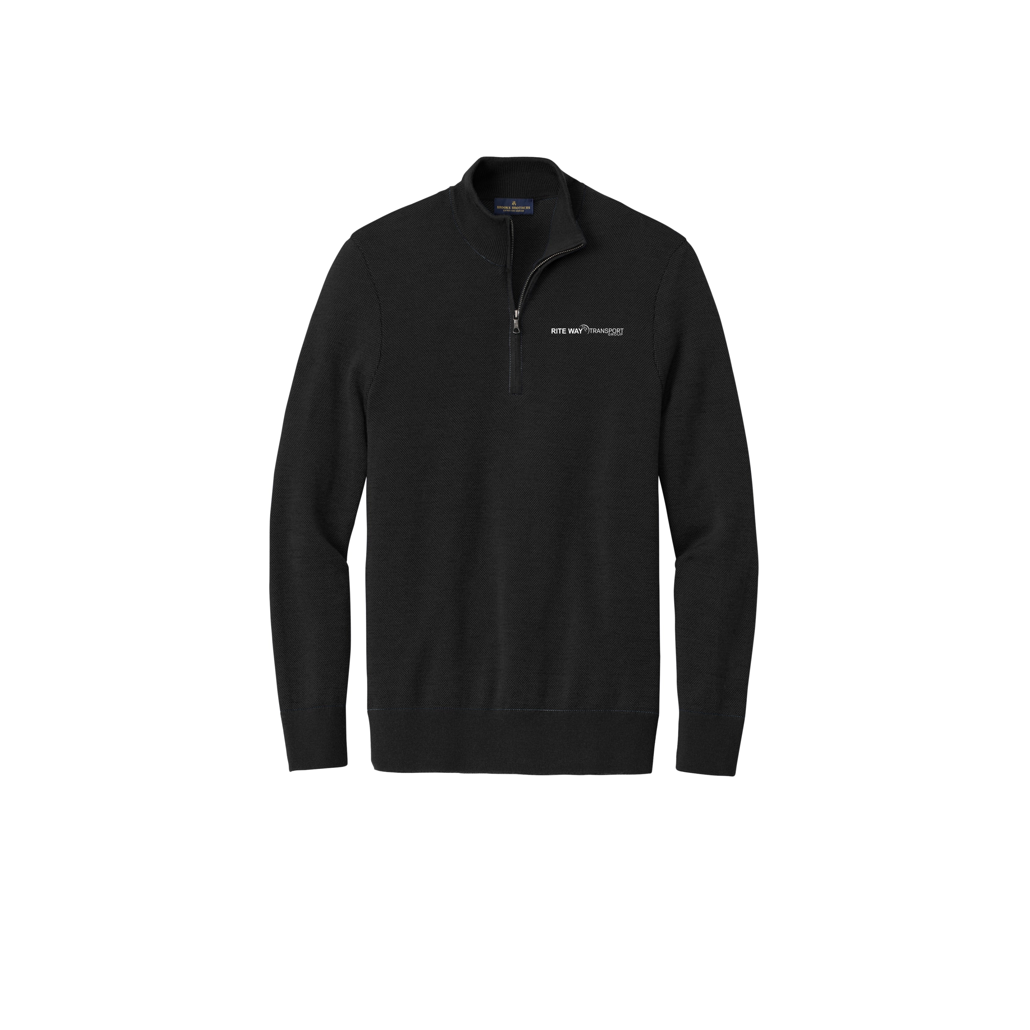 Rite Way Transport Brooks Brothers® Washable Merino Birdseye 1/4-Zip Sweater