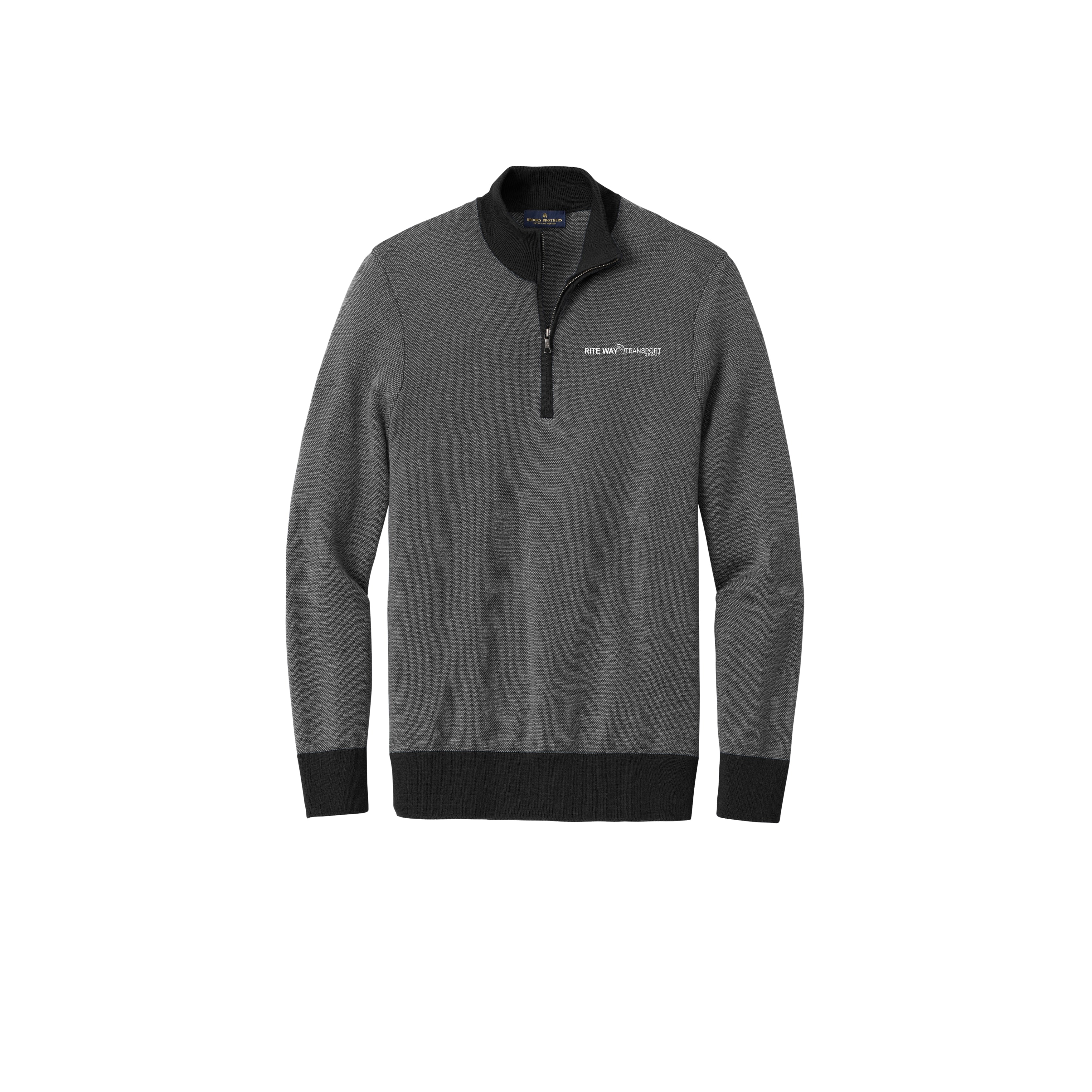 Rite Way Transport Brooks Brothers® Washable Merino Birdseye 1/4-Zip Sweater
